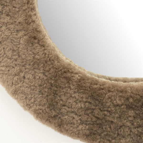 Spiegel Kiss By-Boo large - Bruine knuffelstof 135x65 cm