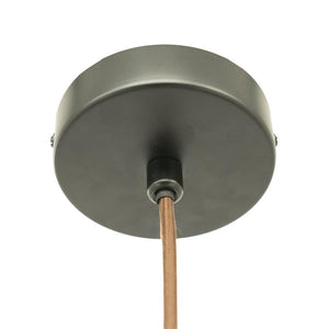 Hang lamp Cocoon 1 By-Boo (IJzer, leer & linnen)