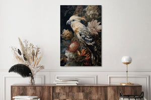Glasschilderij Witte kaketoe 80x120cm