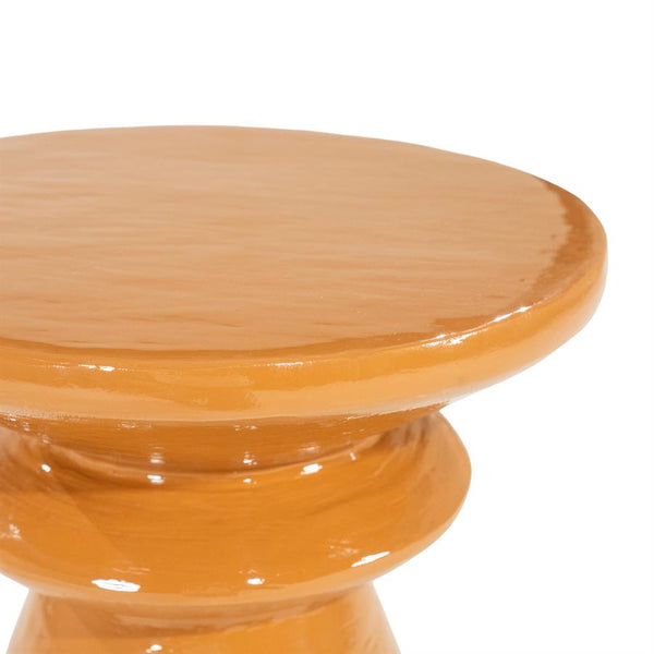 Bijzet tafel Circolo By-Boo Ø40 - Terracotta beton glanzend