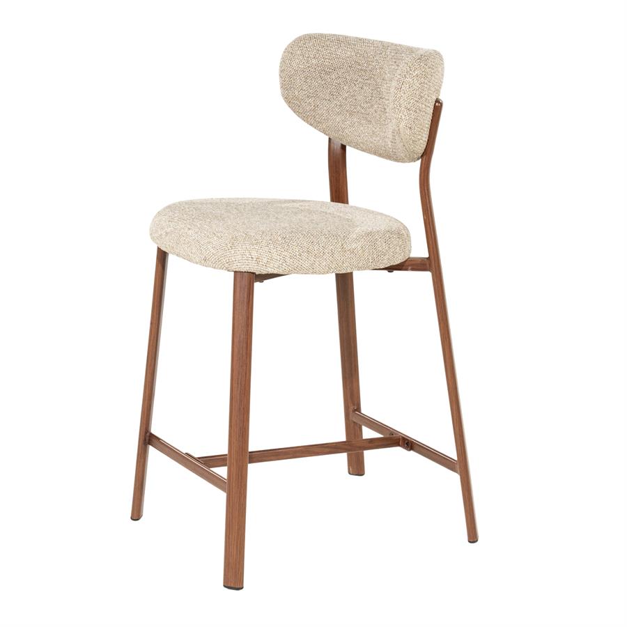 Barstoel Sedia By Boo - Bruine stof zithoogte 65 cm