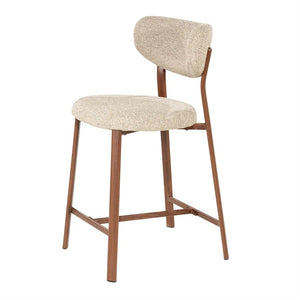 Barstoel Sedia By Boo - Bruine stof zithoogte 65 cm
