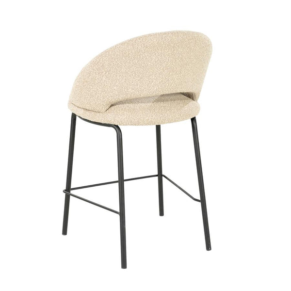Barstoel Nido By-Boo - Taupe stof zithoogte 65 cm