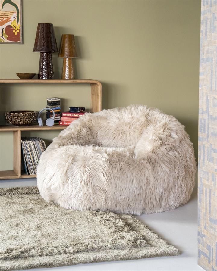 Opblaasbare knuffel fauteuil/zitzak Snuzzle By-Boo - Taupe