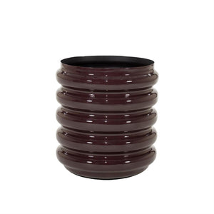 The Home Style Club x By-Boo Kussen vaas/pot Jardin - Donker rood  45x45x45 cm