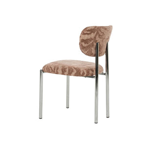 The Home Style Club x By-Boo Eetkamerstoel Saint Germain roze/chrome