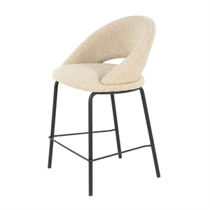 Barstoel Nido By-Boo - Taupe stof zithoogte 65 cm