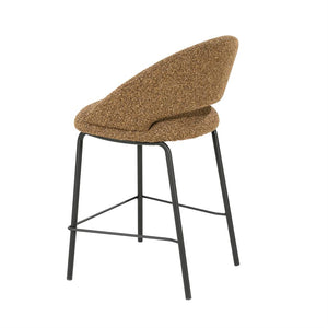 Barstoel Nido By-Boo - Bruine stof zithoogte 65 cm
