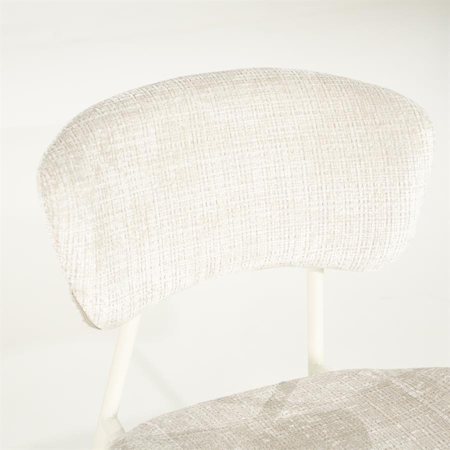 Eetkamerstoel Dare By-Boo zonder armleuning - Stof drift beige+ beige poten