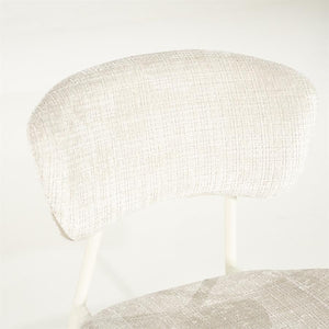 Eetkamerstoel Dare By-Boo zonder armleuning - Stof drift beige+ beige poten