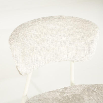 Eetkamerstoel Dare By-Boo zonder armleuning - Stof drift beige+ beige poten