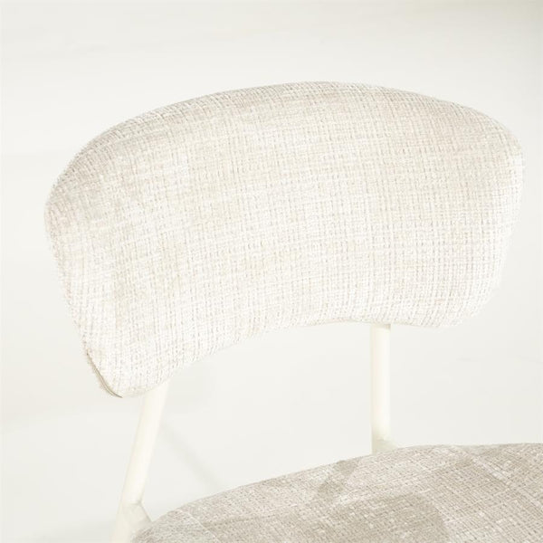 Eetkamerstoel Dare By-Boo zonder armleuning - Stof drift beige+ beige poten