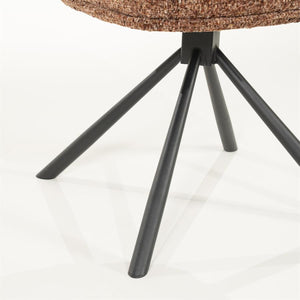 Eetkamerstoel Ferre By-Boo zonder armleuning - Stof gleam burgundy donkerrood