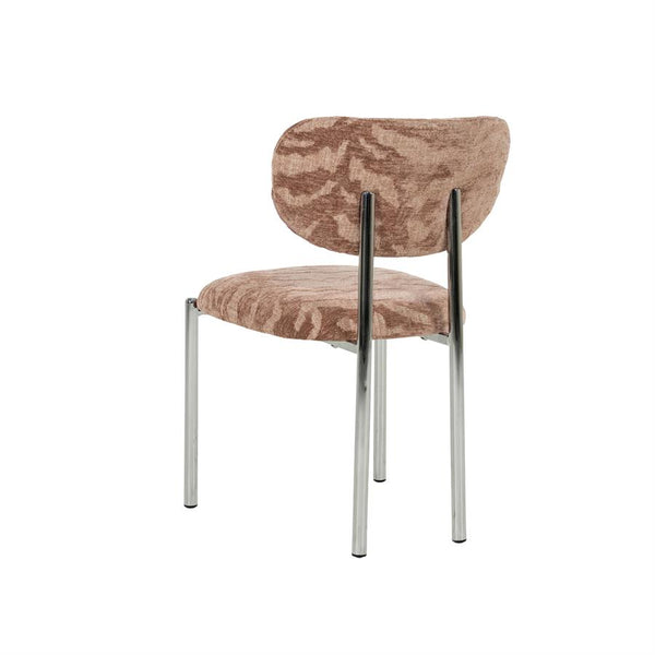 The Home Style Club x By-Boo Eetkamerstoel Saint Germain roze/chrome