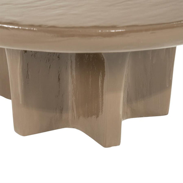 Salontafel Circolo By-Boo Ø80 cm - Donkerbruin beton glanzend