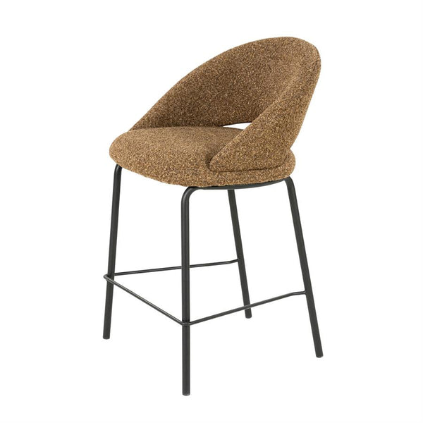 Barstoel Nido By-Boo - Bruine stof zithoogte 65 cm