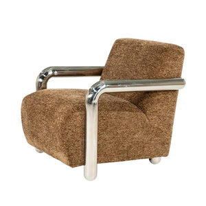Fauteuil Chromette By-Boo - Bruine stof