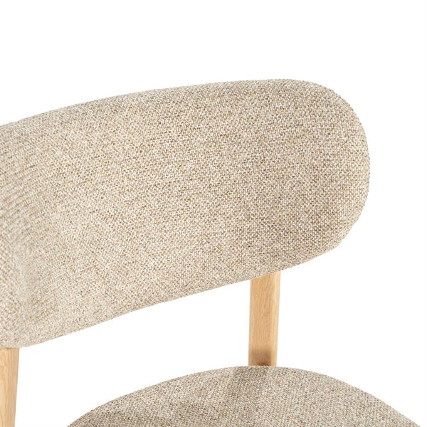 Eetkamerstoel Sedia By-Boo zonder armleuning - Natural stof