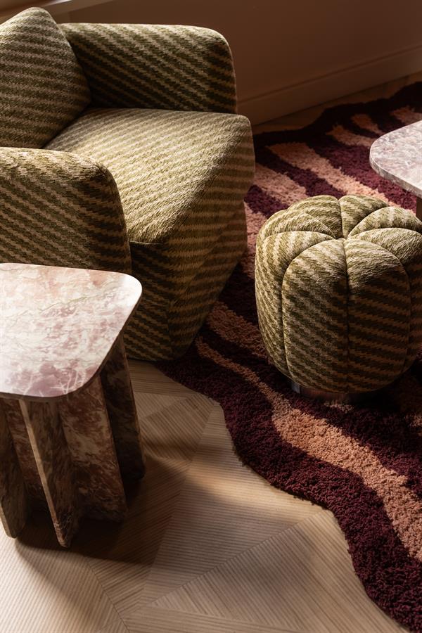The Home Style Club x By-Boo Poef Palais Groen rond