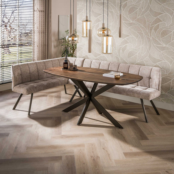 Eettafel Arhus Solid deens ovaal 180cm / Massief acacia bruin