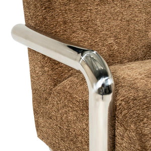 Fauteuil Chromette By-Boo - Bruine stof
