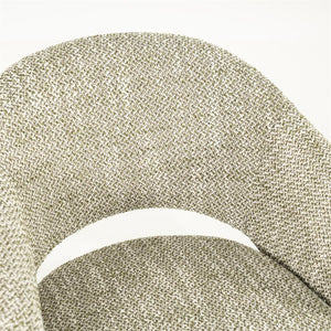 Eetkamerstoel Story By-Boo met armleuning - Stof tofa groen lichte poten