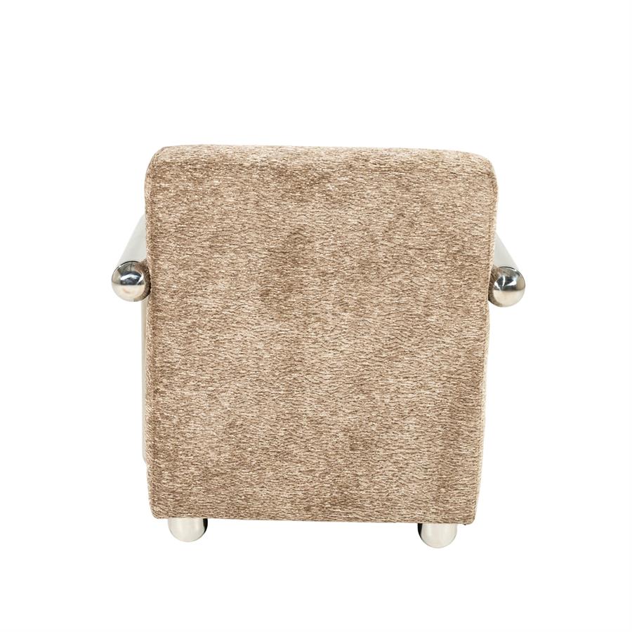Fauteuil Chromette By-Boo - Taupe stof