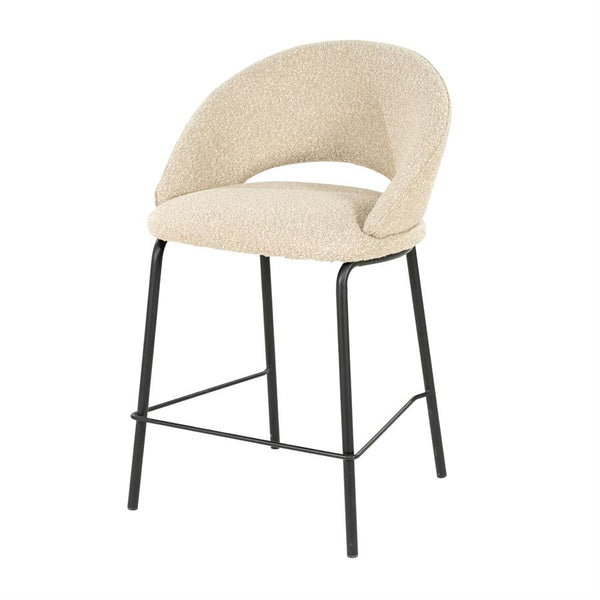 Barstoel Nido By-Boo - Taupe stof zithoogte 65 cm