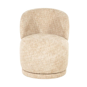 Luxe eetkamerstoel Sulo Eleonora draaibaar - Stof Kiva taupe kleur