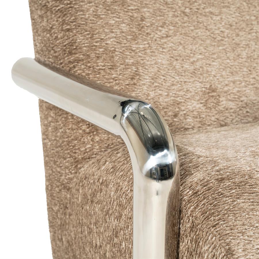 Fauteuil Chromette By-Boo - Taupe stof