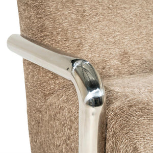 Fauteuil Chromette By-Boo - Taupe stof