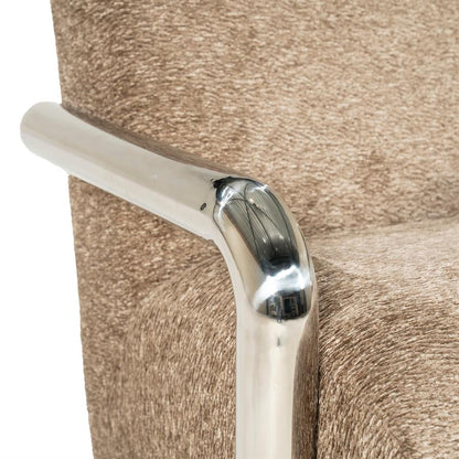 Fauteuil Chromette By-Boo - Taupe stof