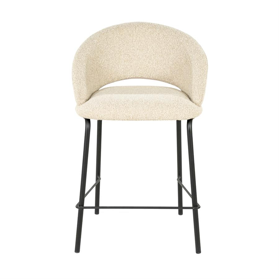 Barstoel Nido By-Boo - Beige stof zithoogte 65 cm