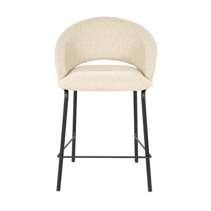 Barstoel Nido By-Boo - Beige stof zithoogte 65 cm