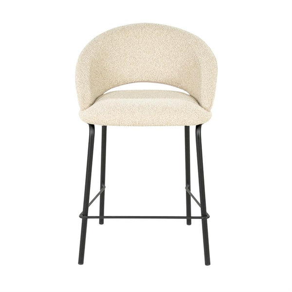 Barstoel Nido By-Boo - Beige stof zithoogte 65 cm