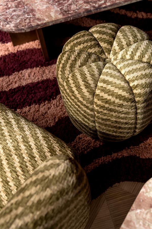 The Home Style Club x By-Boo Poef Palais Groen rond