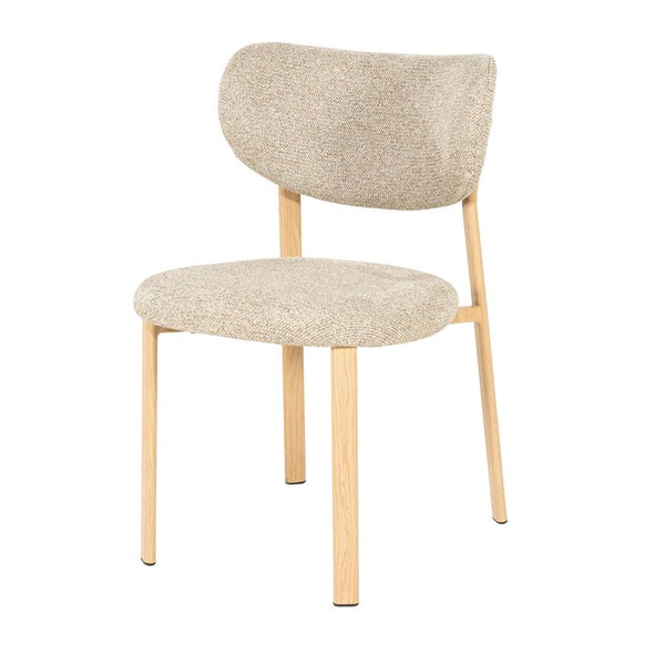 Eetkamerstoel Sedia By-Boo zonder armleuning - Natural stof