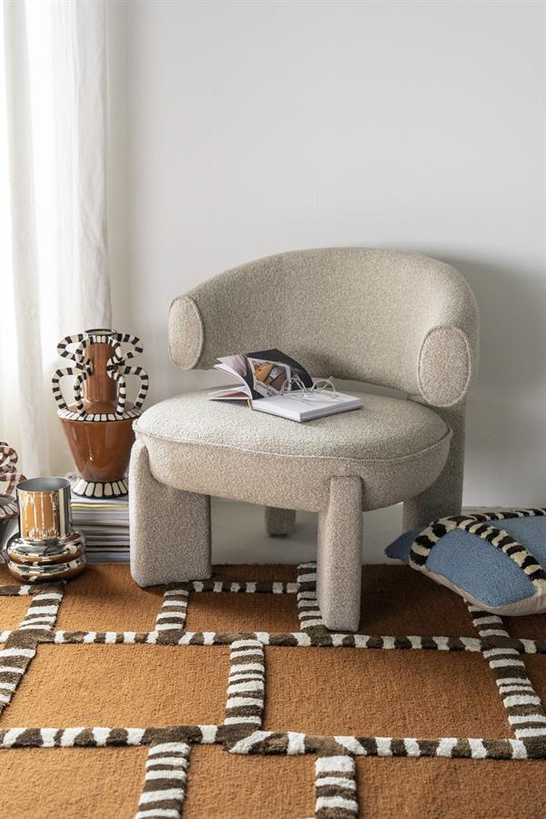 Fauteuil Phanti By-Boo - Beige stof