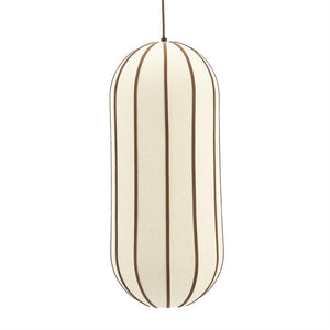 Hang lamp Cocoon 1 By-Boo (IJzer, leer & linnen)