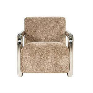 Fauteuil Chromette By-Boo - Taupe stof