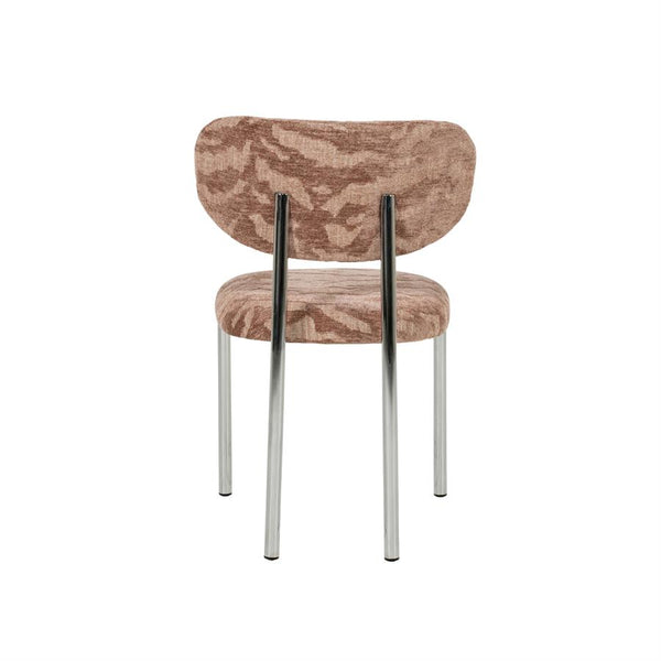 The Home Style Club x By-Boo Eetkamerstoel Saint Germain roze/chrome