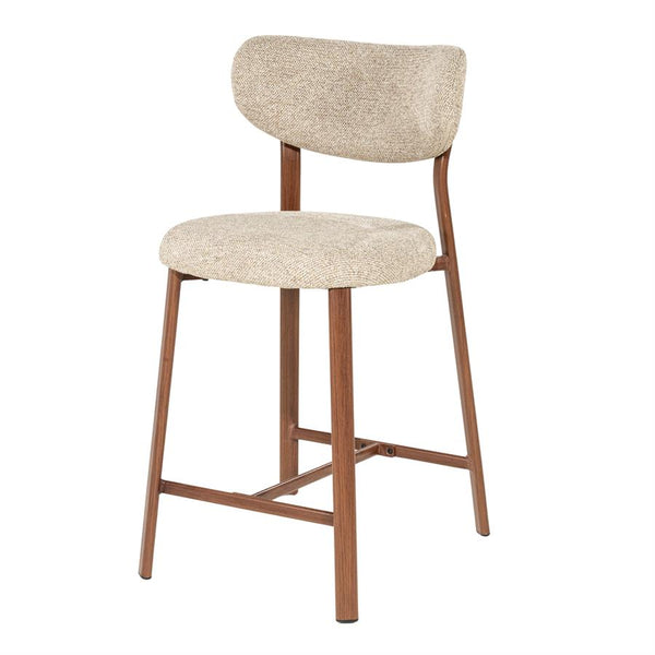 Barstoel Sedia By Boo - Bruine stof zithoogte 65 cm