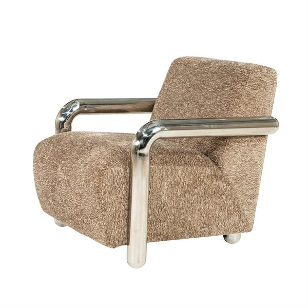 Fauteuil Chromette By-Boo - Taupe stof