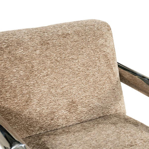 Fauteuil Chromette By-Boo - Taupe stof