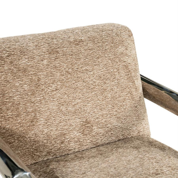 Fauteuil Chromette By-Boo - Taupe stof