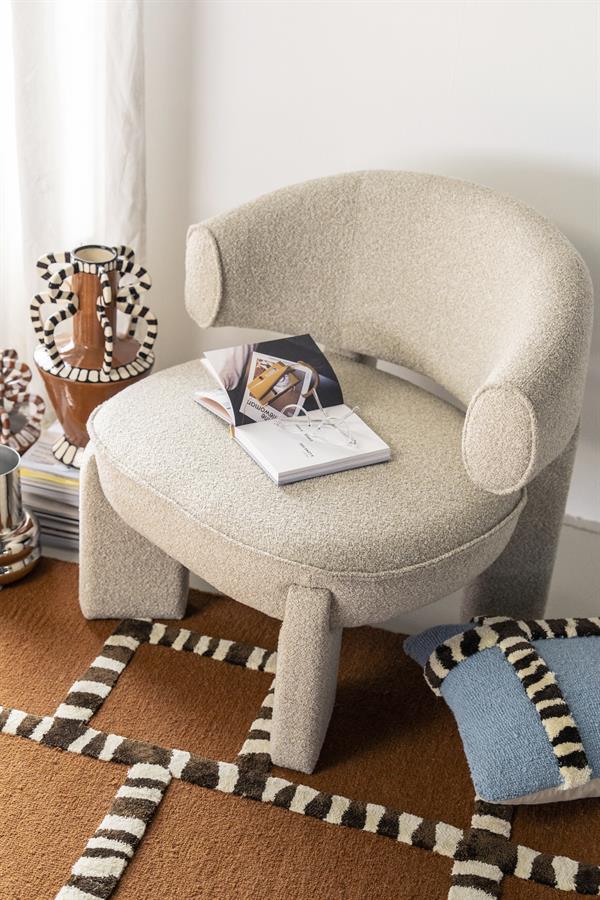 Fauteuil Phanti By-Boo - Beige stof