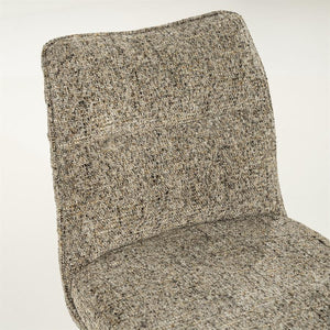 Eetkamerstoel Ferre By-Boo zonder armleuning - Stof gleam taupe