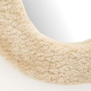 Spiegel Kiss By-Boo large - Beige knuffelstof 135x65 cm