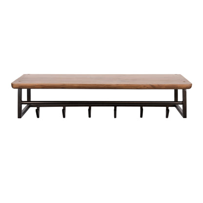 Kapstok Edge Curve 6 haken / Massief acacia bruin van Idéco Design, foto 4