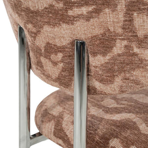 The Home Style Club x By-Boo Eetkamerstoel Saint Germain roze/chrome